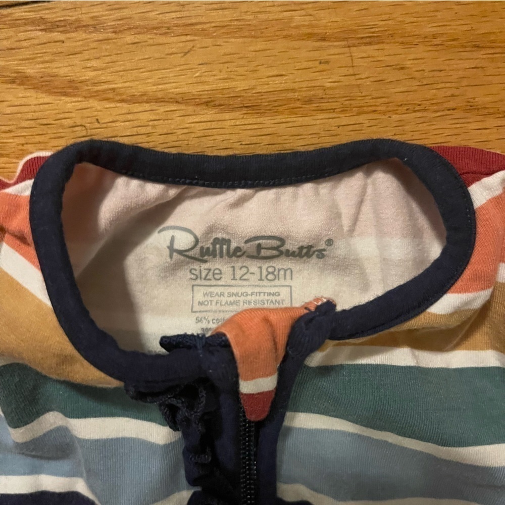 Ruffle Butts | Rainbow Footed Ruffle Pajamas | 12-18 mo - Picture 5 of 5